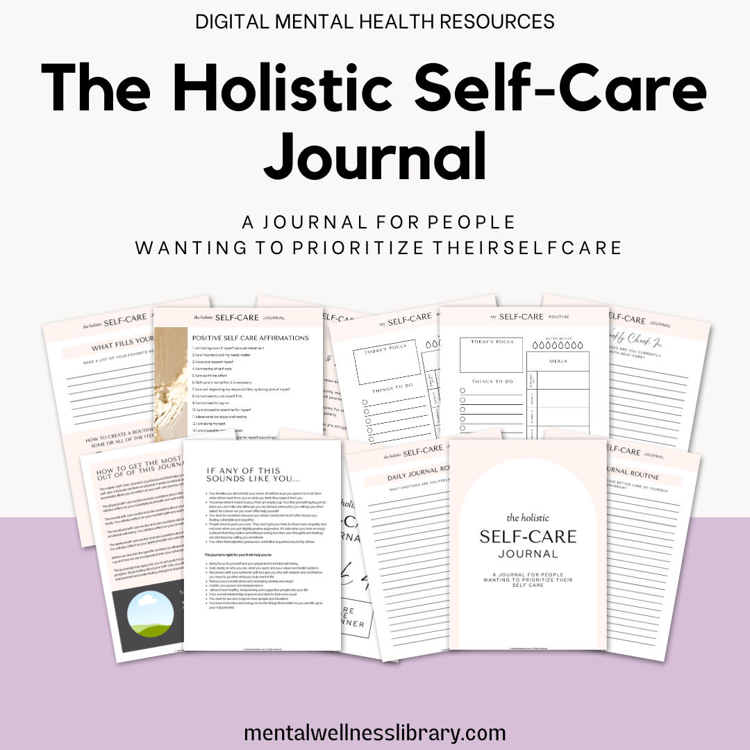 100+ Wellbeing Self-Care Worksheets Bundle.